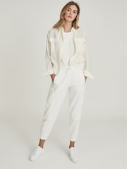 Reiss Pale Yellow Junie Twin Pocket Shirt - Image 1 of 6