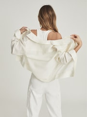 Reiss Pale Yellow Junie Twin Pocket Shirt - Image 4 of 6