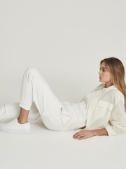 Reiss Pale Yellow Junie Twin Pocket Shirt - Image 6 of 6