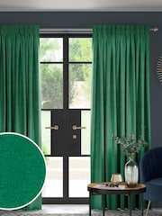 Emerald Green Lazio Made To Measure Curtains - Image 1 of 8