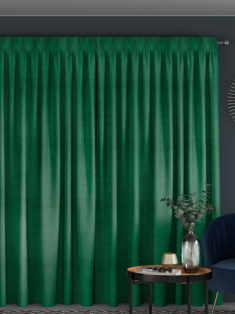 Emerald Green Lazio Made To Measure Curtains - Image 2 of 8