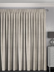Oyster Natural Lazio Made To Measure Curtains - Image 2 of 8