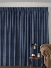 Indigo Blue Lazio Made To Measure Curtains - Image 2 of 8