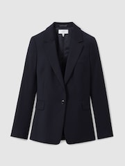 Reiss Navy Haisley Petite Single Breasted Suit Blazer - Image 2 of 8