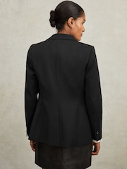 Reiss Black Haisley Petite Single Breasted Suit Blazer - Image 5 of 10