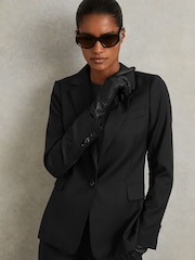 Reiss Black Haisley Petite Single Breasted Suit Blazer - Image 6 of 10