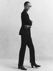 Reiss Black Haisley Petite Single Breasted Suit Blazer - Image 7 of 10