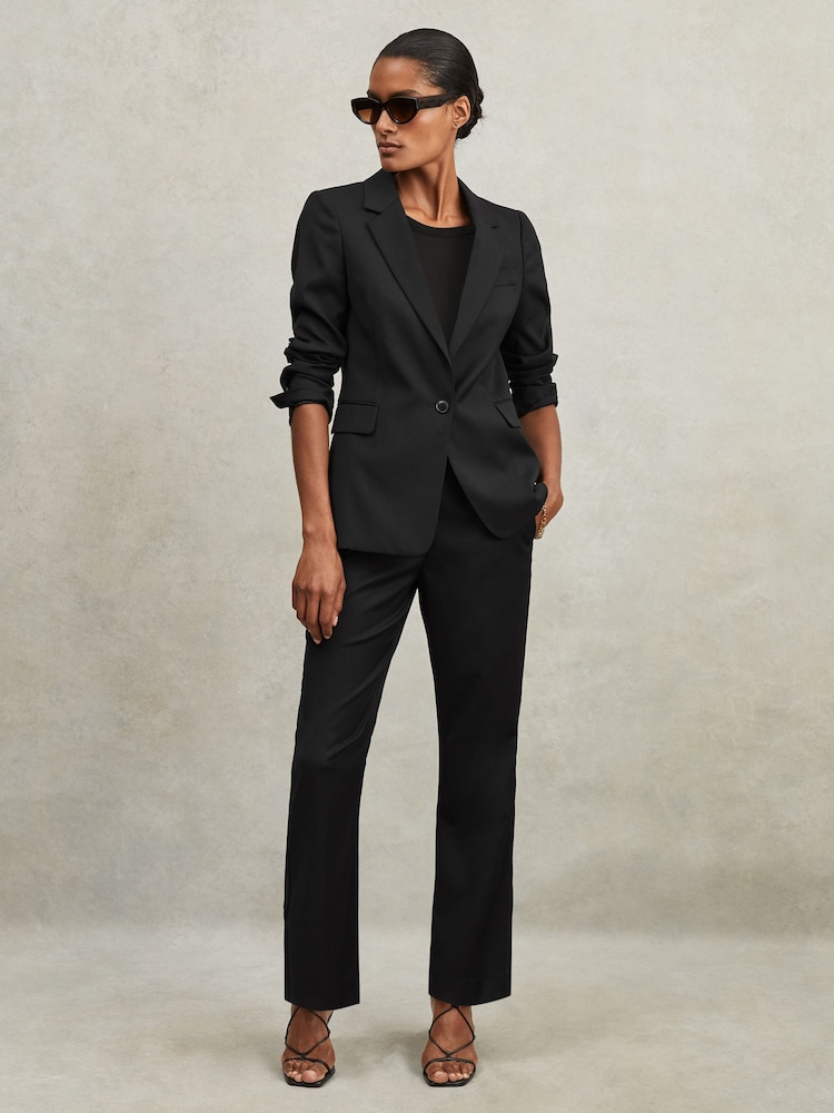 Reiss Black Haisley Single Breasted Suit Blazer - Image 1 of 10