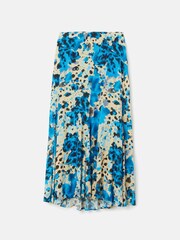 Jigsaw Blue Clouded Leopard Midi Skirt - Image 6 of 7