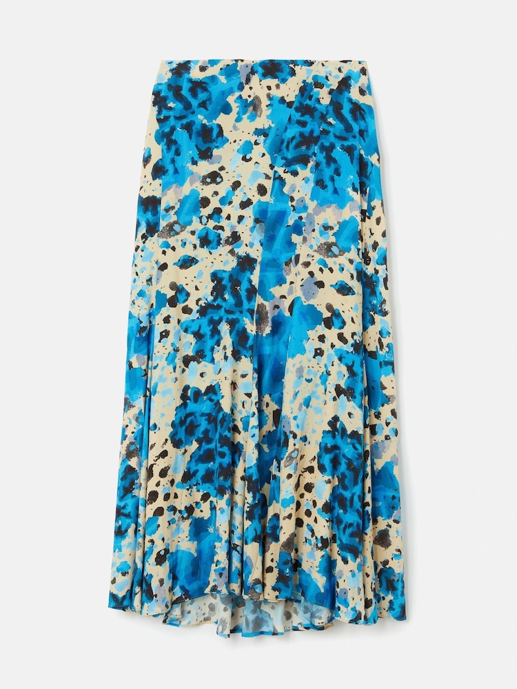 Jigsaw Blue Clouded Leopard Midi Skirt - Image 7 of 7 Jigsaw Blue Clouded Leopard Midi Skirt - Image 7 of 7