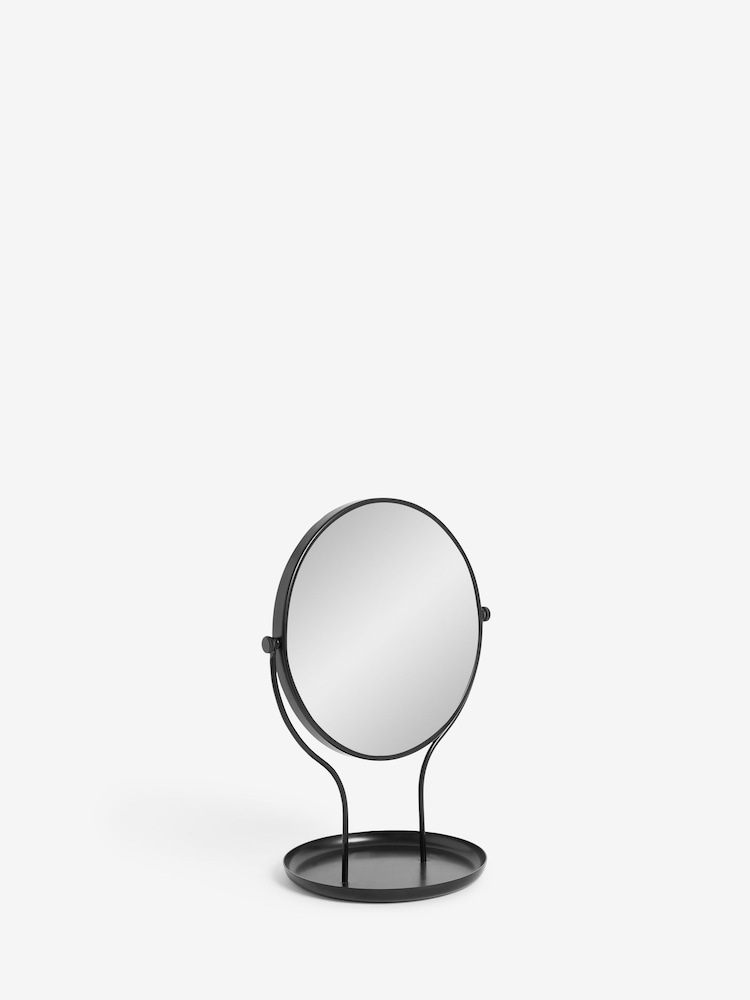 مرآة طاولة زينة مستديرة الشكل بتصميم وجهين - Image 3 of 5