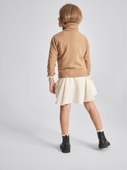 Reiss Camel Nova Junior Knitted Cashmere Mix Roll Neck Jumper - Image 4 of 5