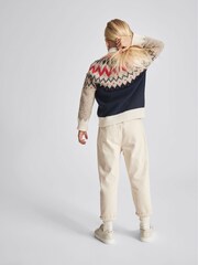 Reiss Red Gigi Junior Fair Isle Pattern Jumper - Image 5 of 6