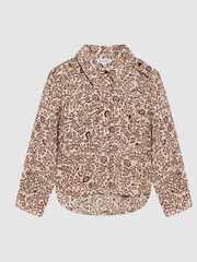 Reiss Pink Leah Jr Floral Print Top - Image 2 of 6