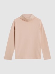 Reiss Pink Carey Jr Roll Neck Top - Image 2 of 7