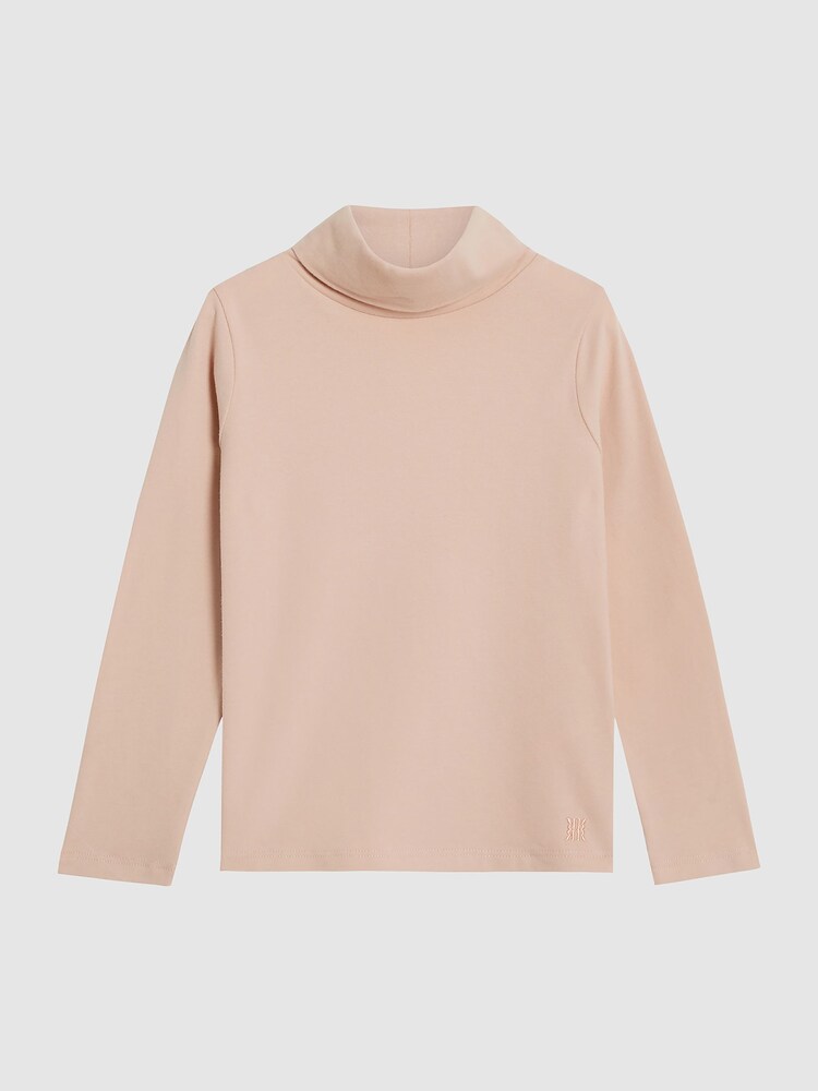 Reiss Pink Carey Jr Roll Neck Top - Image 2 of 7