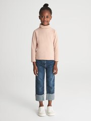 Reiss Pink Carey Jr Roll Neck Top - Image 3 of 7