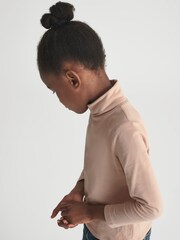 Reiss Pink Carey Jr Roll Neck Top - Image 4 of 7
