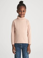 Reiss Pink Carey Jr Roll Neck Top - Image 6 of 7