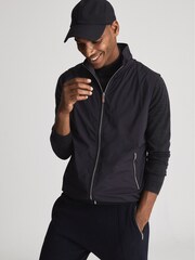 Reiss Navy/Charcoal Coleville Hybrid Reversible Gilet - Image 1 of 7