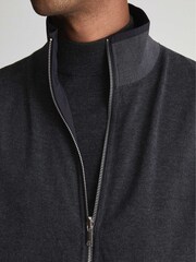 Reiss Navy/Charcoal Coleville Hybrid Reversible Gilet - Image 4 of 7