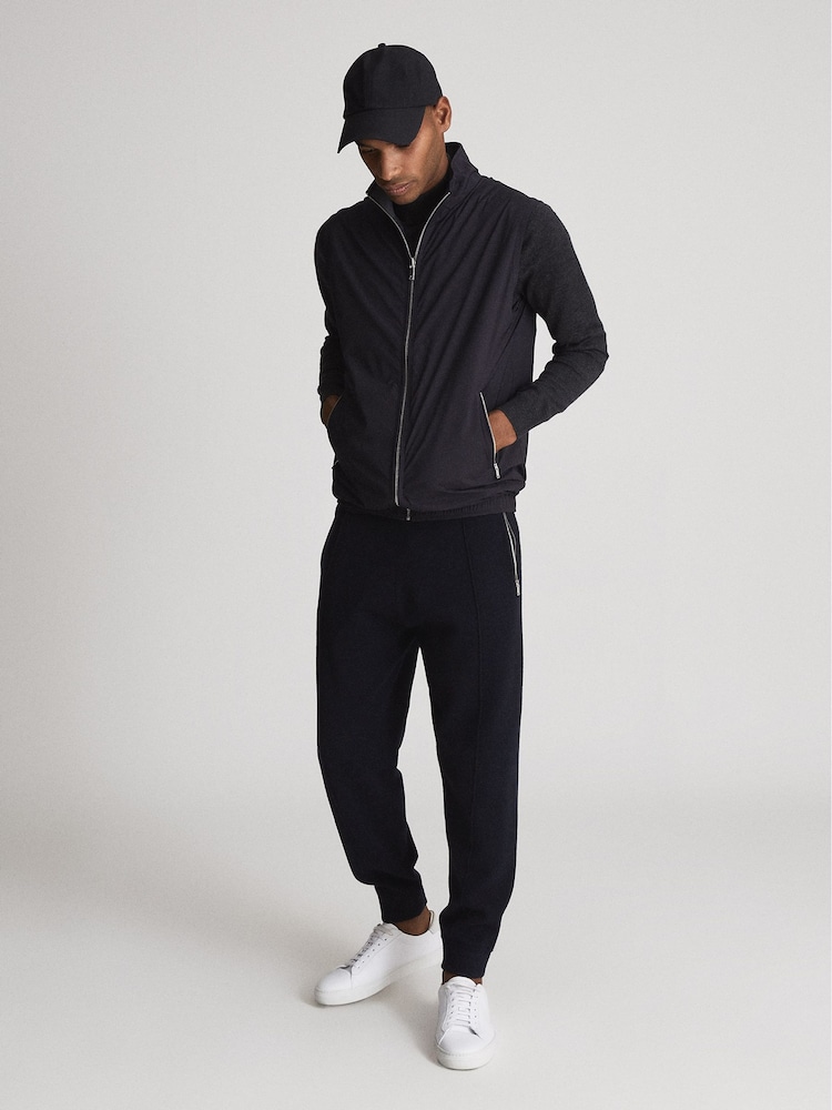 Reiss Navy/Charcoal Coleville Hybrid Reversible Gilet - Image 7 of 7