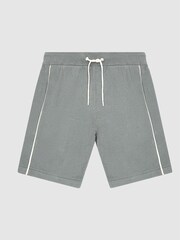 Reiss Sage Lotus Velour Loungewear Shorts - Image 2 of 5