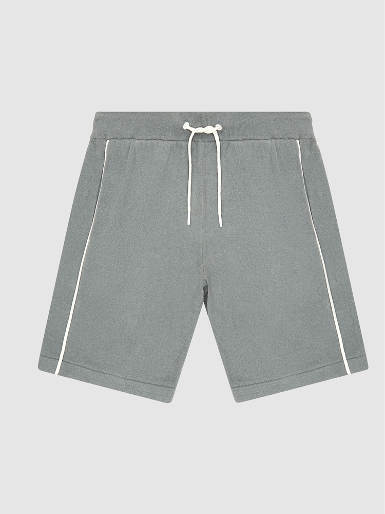 Reiss Sage Lotus Velour Loungewear Shorts - Image 2 of 5