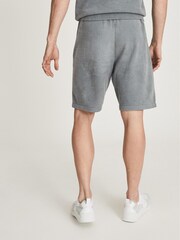 Reiss Sage Lotus Velour Loungewear Shorts - Image 5 of 5