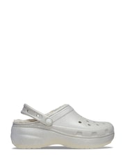 Crocs Glitter Classic Fluffy Lined Platform Clogs - Image 1 of 7