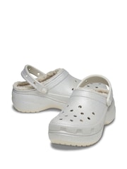 Crocs Glitter Classic Fluffy Lined Platform Clogs - Image 7 of 7