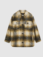 Reiss Yellow Tilly Jr Check Overshirt - Image 2 of 6