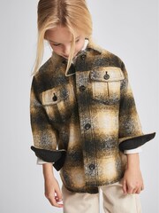 Reiss Yellow Tilly Jr Check Overshirt - Image 3 of 6