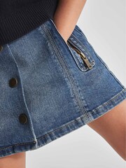 Reiss Mid Blue Kayleigh Junior Denim Mini Skirt - Image 3 of 7