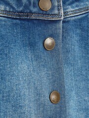 Reiss Mid Blue Kayleigh Junior Denim Mini Skirt - Image 6 of 7