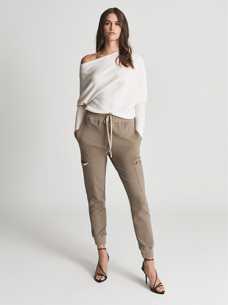 Reiss Cream Laylah Asymmetric Jumper - Image 1 of 4