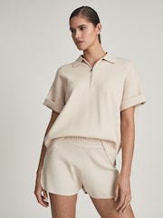 Reiss Pink Clara Knitted Loungewear Shorts - Image 4 of 6