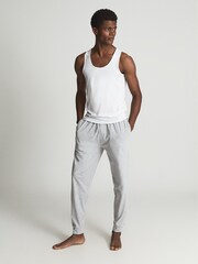 Reiss White Vinnie Stretch Organic Cotton Nightwear Vest - Image 6 of 7