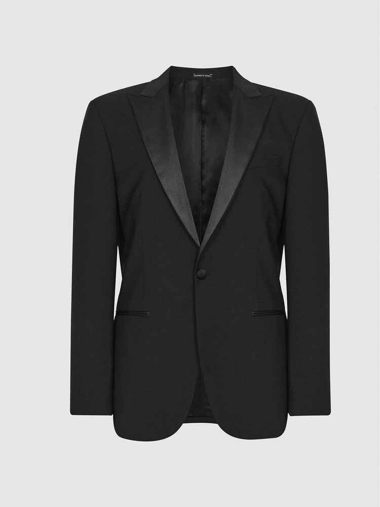 Reiss Black Modern Fit Performance Dinner Jacket - Image 2 of 6 Reiss Black Modern Fit Performance Dinner Jacket - Image 2 of 6