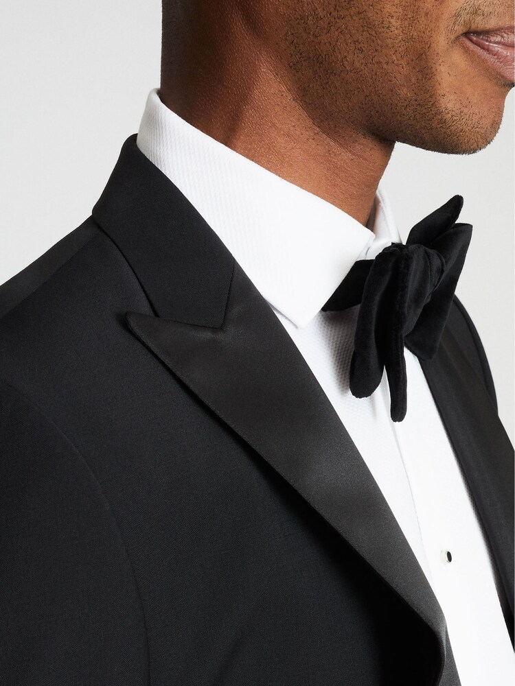 Reiss Black Modern Fit Performance Dinner Jacket - Image 6 of 6 Reiss Black Modern Fit Performance Dinner Jacket - Image 6 of 6