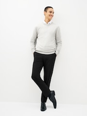 Grey Regular Pure 100% Cotton Jumper - Image 2 of 7