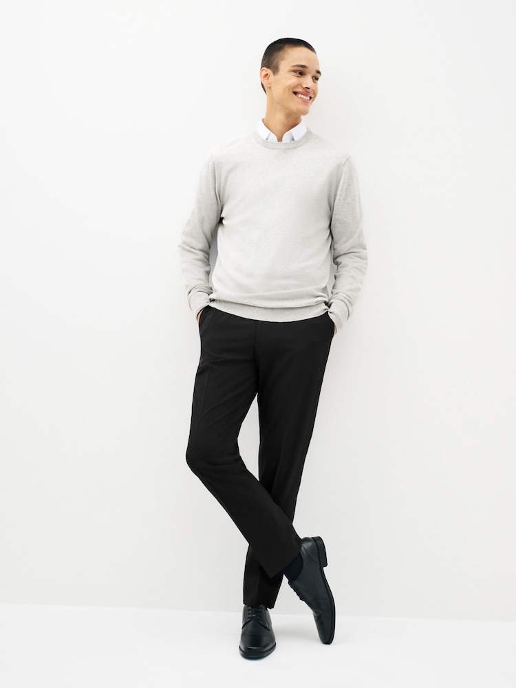 Grey Regular Pure 100% Cotton Jumper - Image 2 of 7