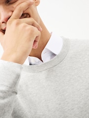 Grey Regular Pure 100% Cotton Jumper - Image 5 of 7