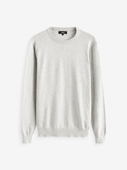 Grey Regular Pure 100% Cotton Jumper - Image 6 of 7