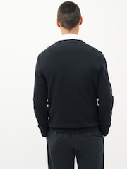Navy Blue Regular Pure 100% Cotton Jumper - Image 3 of 5