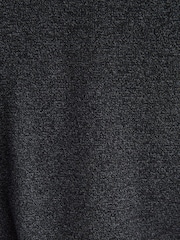 Charcoal Grey Zip Neck Knitted Premium Regular Fit Jumper - Image 2 of 2