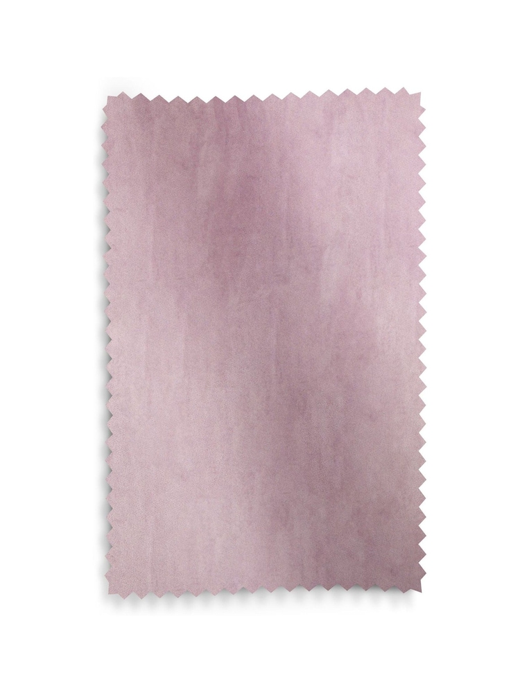 Purple Mauve Matte Velvet Lined Eyelet Curtains - Image 9 of 9