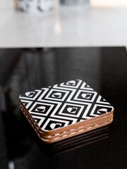 Beau And Elliot Set of 4 White Monochrome Tile - Image 7 of 8