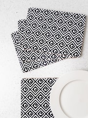 Beau And Elliot Set of 4 Monochrome Monochrome Tile Placemats - Image 1 of 5