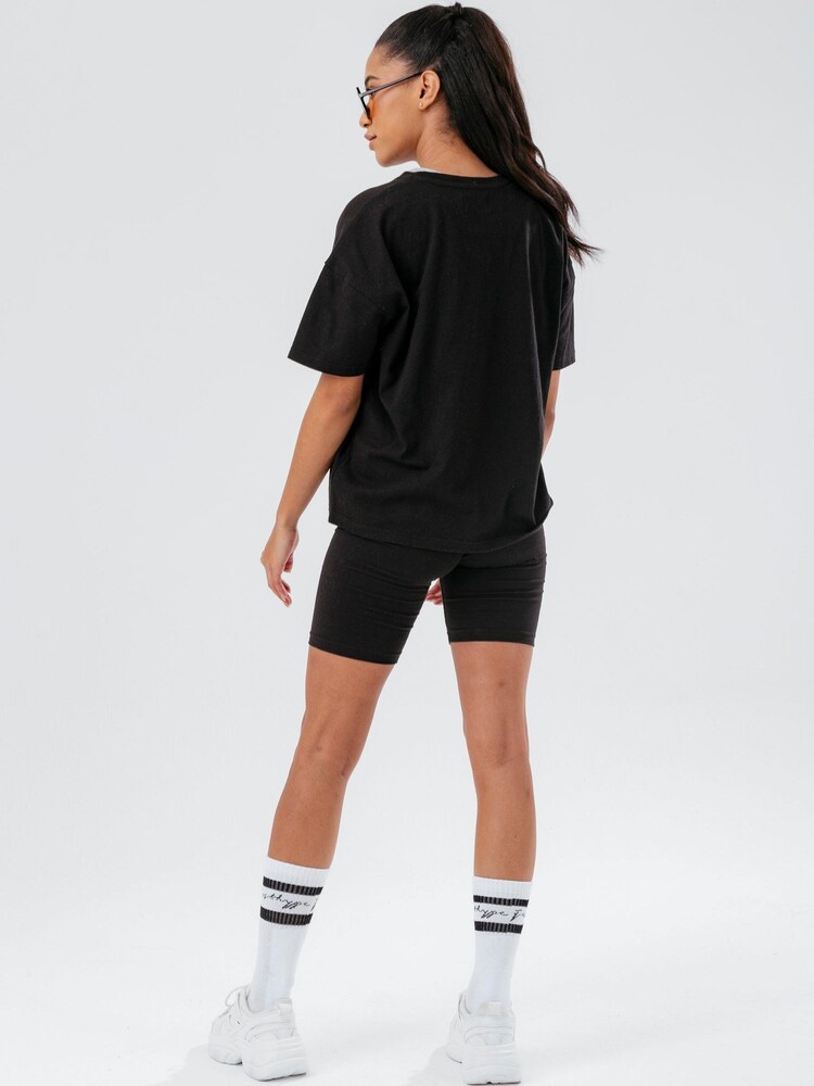 Hype. Black Scibble Boxy T-Shirt and Cycling Shorts Set - Image 3 of 8